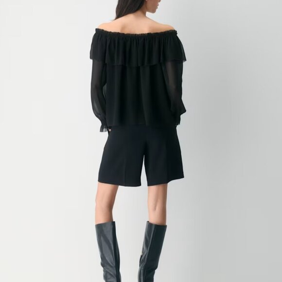 NWT Aritzia WILFRED Bianca Top Black S - Picture 5 of 9